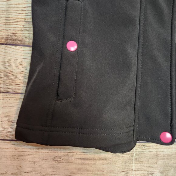 CB Cutter Buck Sport Jacket Women's Size M 10-12 Black Pink Heavyweight Hoodie - Picture 5 of 16